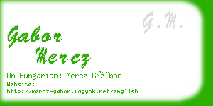 gabor mercz business card